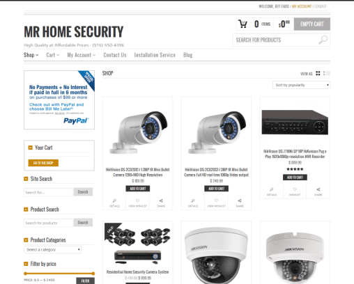 Mr-HomeSecurity.com Another Client at LocalProSEO